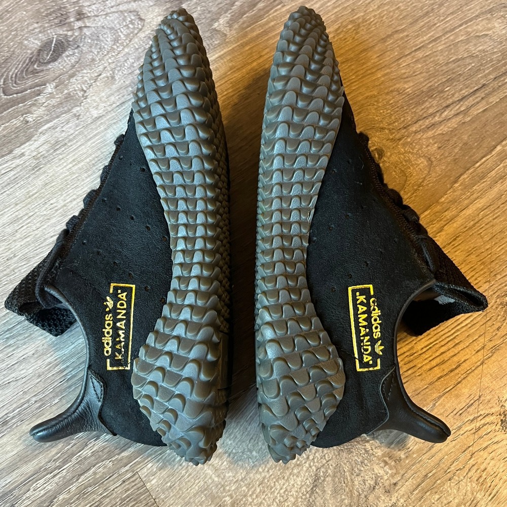 Adidas Kamanda Sneakers Triple Black Dark Gum Womens 7 Mens 6 EU 38 2/3